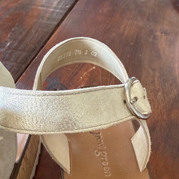 Paul Green Cream Crossover Platform Sandals with Ankle Strap - Picture 3 of 8